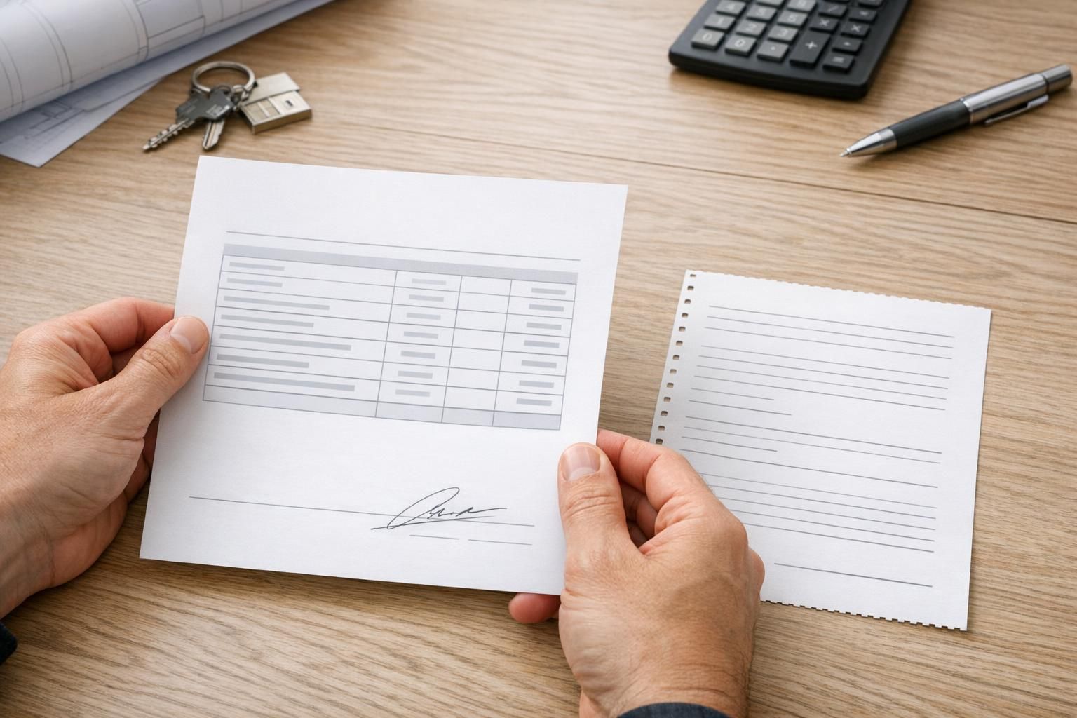 Devis de travaux signé avec formulaire de rétractation à proximité