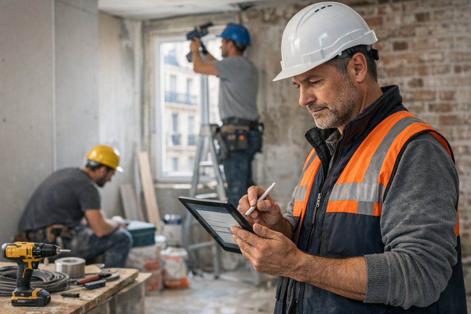 Fiche d'intervention chantier : modèle TPE