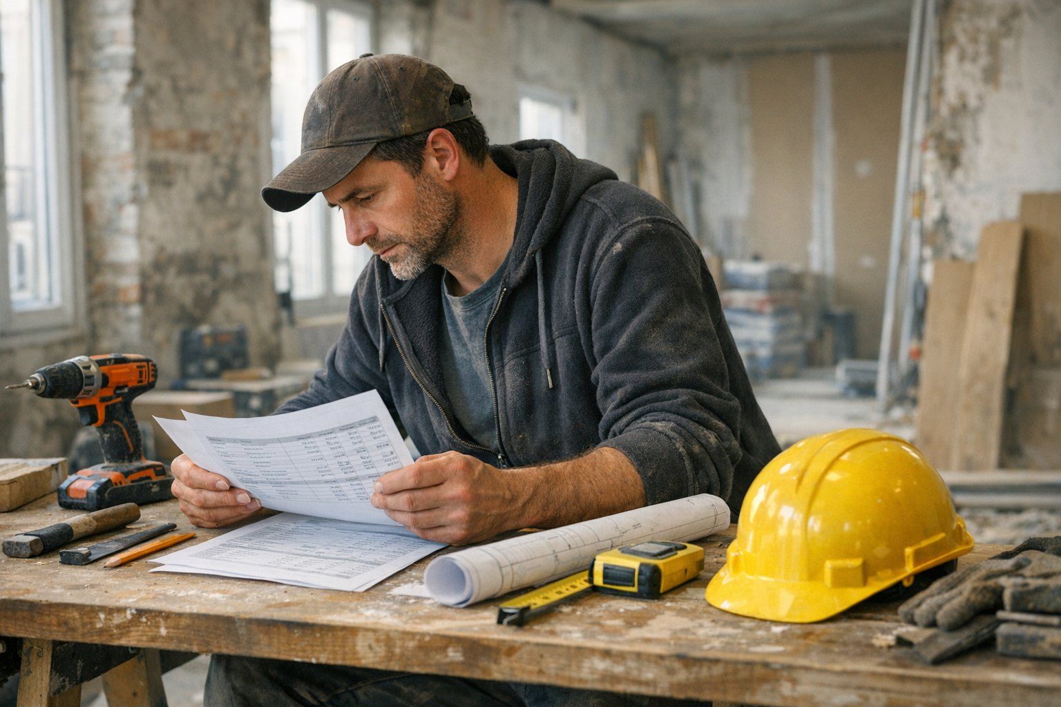 Calcul prix de revient chantier : méthode complète