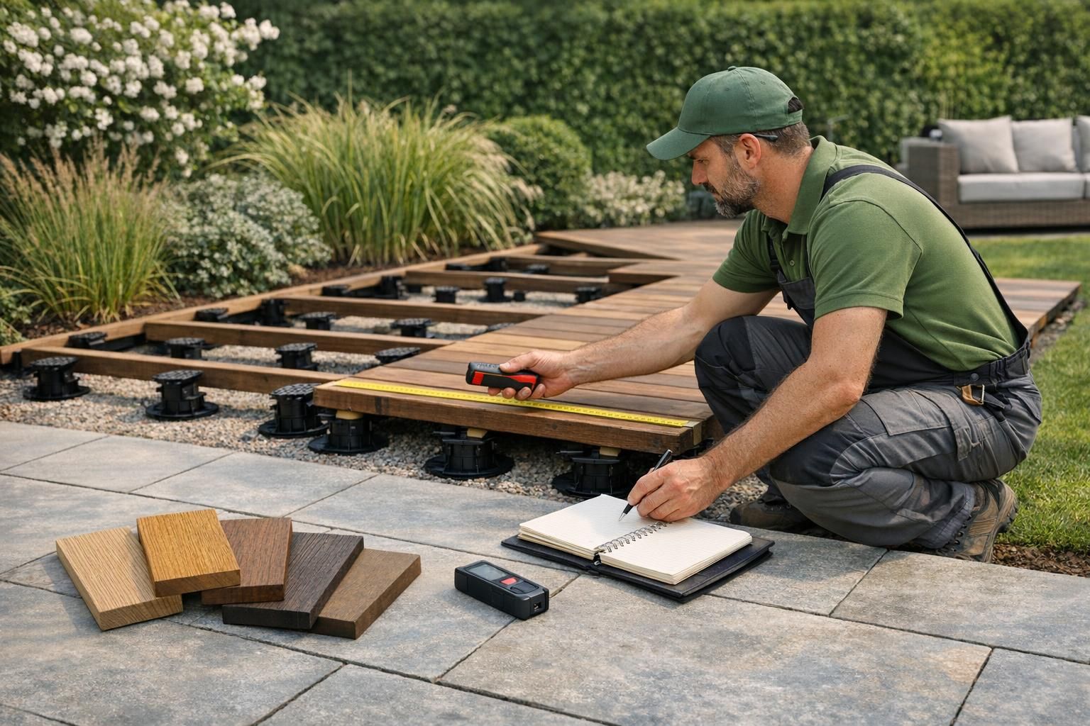 Prix d'une terrasse bois au m² : comment chiffrer le devis paysagiste