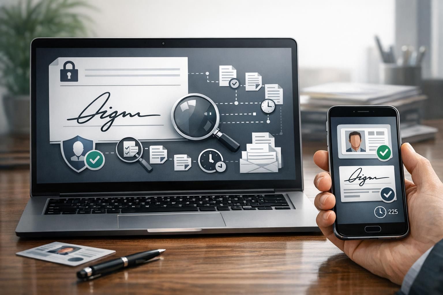 Processus de signature électronique d’un devis avec vérification et traçabilité